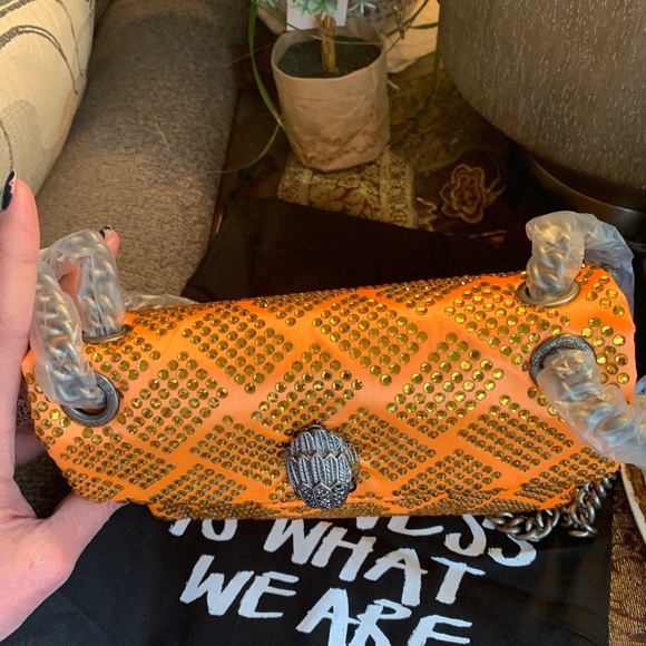 Authentic KURT GEIGER LONDON CRYSTAL COTTON CONVERTIBLE CROSBY/SHOULDER - Picture 3 of 15